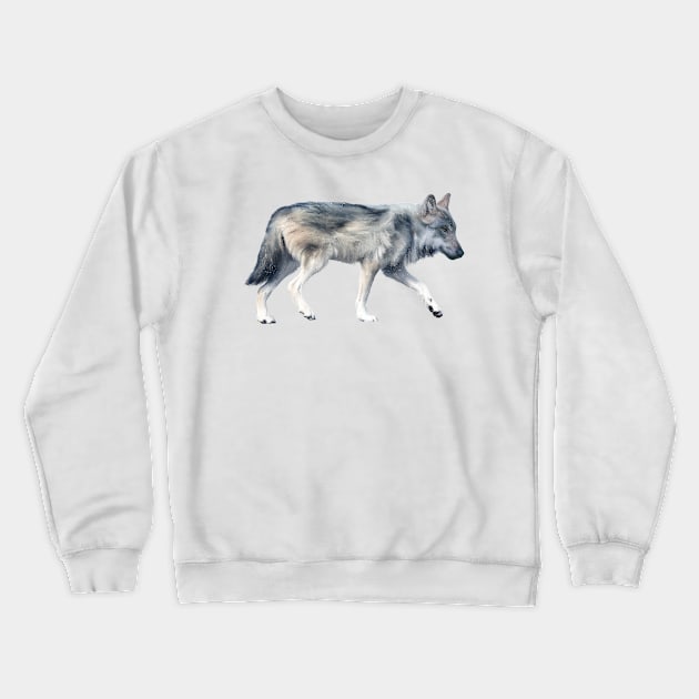 Wolf Crewneck Sweatshirt by Amy Hamilton